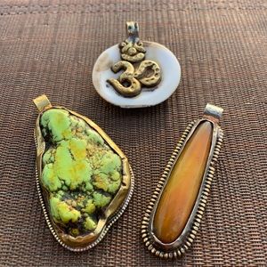 OM Tibetan Nepalese Pendants all three for 75.